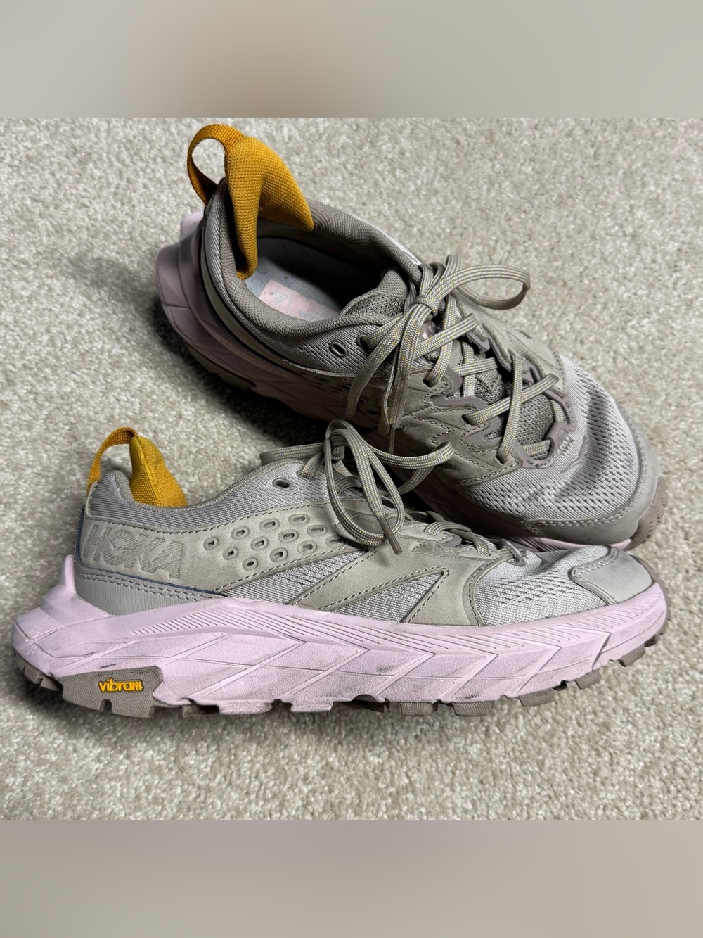Hoka Anacapa Breeze Low Dune Pink Hiking Shoes Womens 7 1127921OTPW Trail Vibram